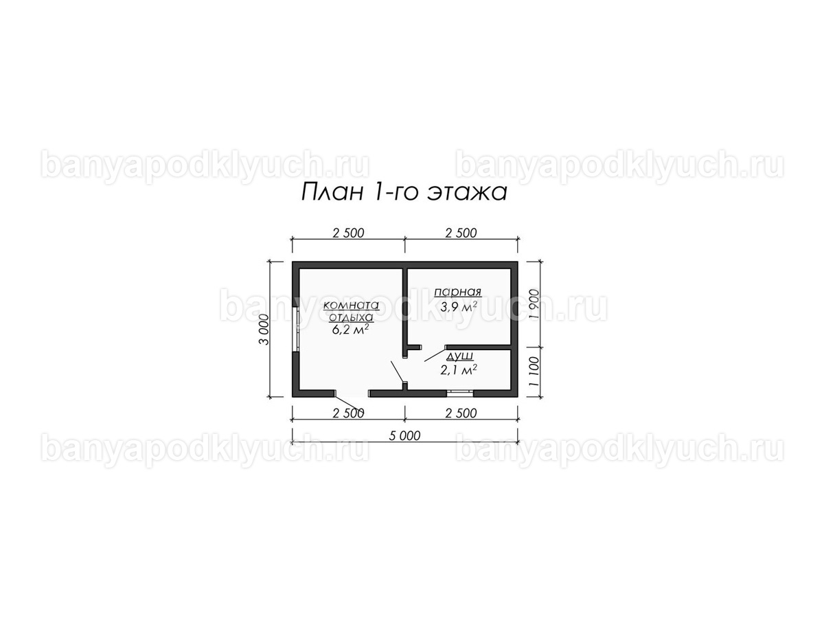 Баня из бруса 5x3 м Баня из бруса 5x3 м