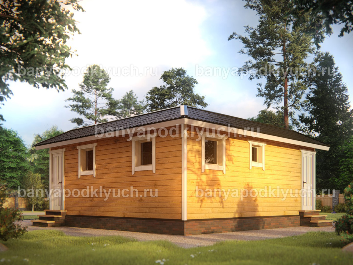 Баня из бруса 7x7 м Баня из бруса 7x7 м